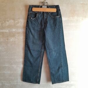 309a-310a. dark blue Arizona cotton denim adjustable waistband jeans, 12 Regular